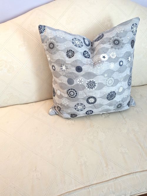Falling Snowflakes Throw Pillow Too - Image 2