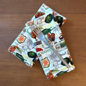 Farmer's Market Dinner Table Napkins