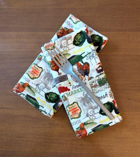 Farmer's Market Dinner Table Napkins