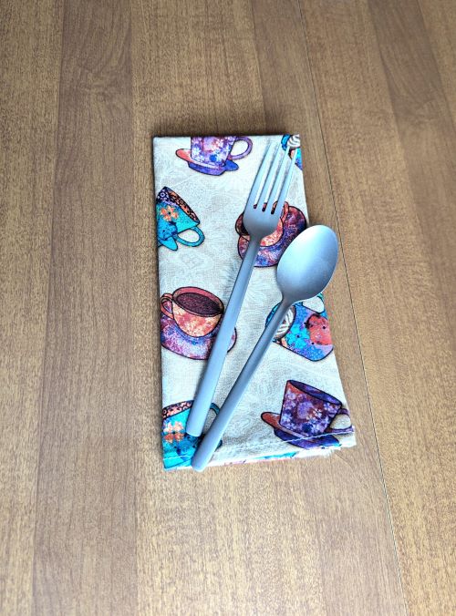 Funky Coffee Dinner Table Napkins