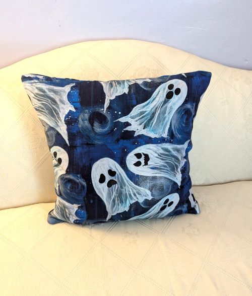 Ghost Halloween Throw Pillow - Image 5