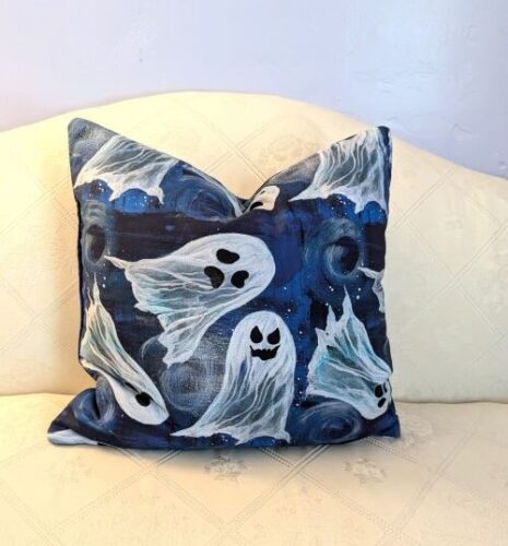 Ghost Halloween Throw Pillow