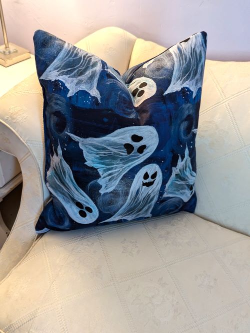 Ghost Halloween Throw Pillow - Image 8