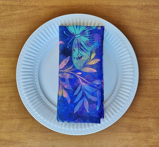 Blue Butterfly Dinner Table Napkins - Image 5