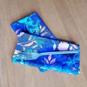 Blue Butterfly Dinner Table Napkins