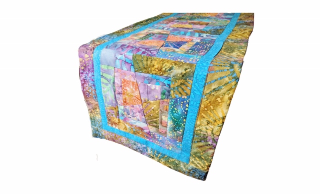 Kaleidoscope Splatter Blue Table Runner 44 inch - Image 6