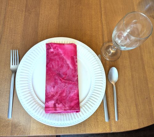 Pink Batik Dinner Table Napkins - Image 3