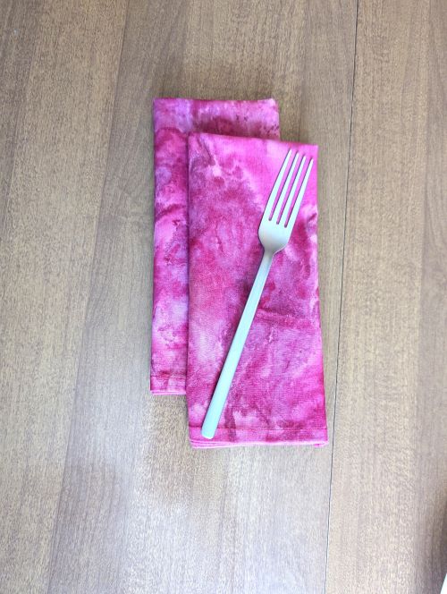 Pink Batik Dinner Table Napkins - Image 5