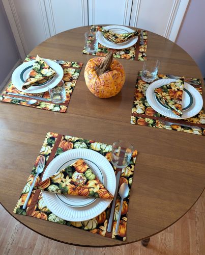 Pumpkin Placemat Napkin Set - Image 5