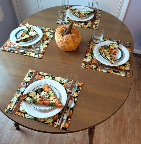 Pumpkin Placemat Napkin Set - Image 6