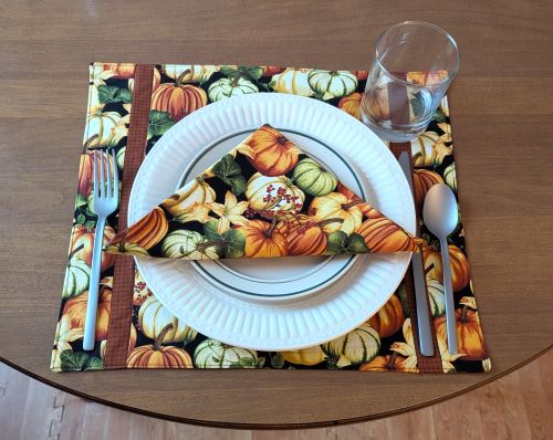 Pumpkin Placemat Napkin Set - Image 2