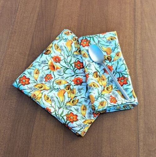 Retro Wildflower Dinner Table Napkins - Image 2