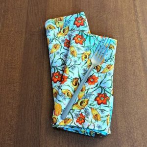 Retro Wildflower Dinner Table Napkins