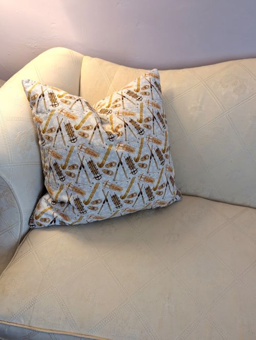 Rustic Sledding Throw Pillow - Image 4