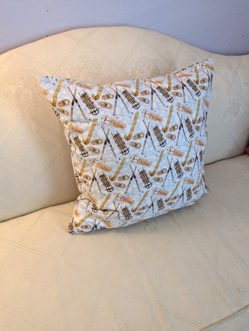 Rustic Sledding Throw Pillow - Image 7