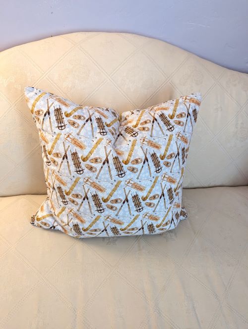 Rustic Sledding Throw Pillow - Image 5
