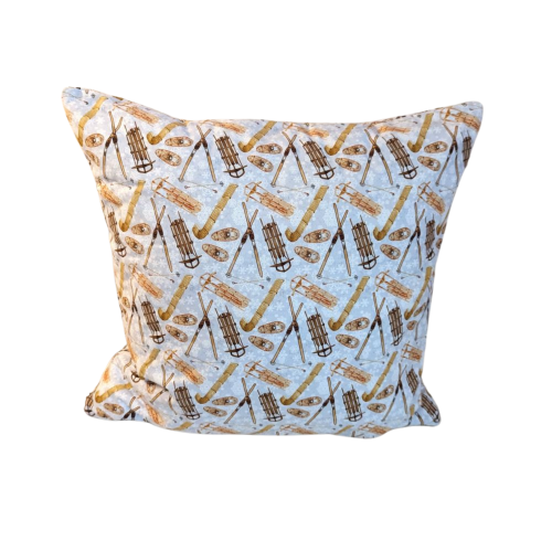 Rustic Sledding Throw Pillow - Image 8