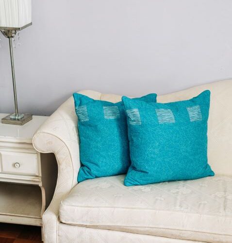 Serenity Blue Throw Pillow - Image 2
