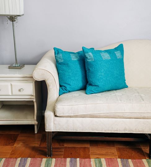 Serenity Blue Throw Pillow - Image 3