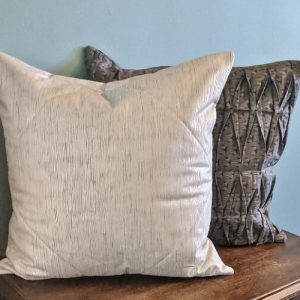 Silver Gray Throw Pillow Duo