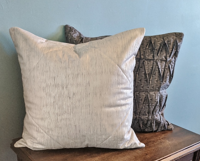 Silver Gray Throw Pillow Duo - Image 2