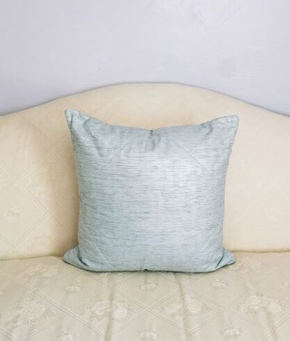 Silver Metallic Throw Pillow