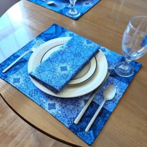 Stone Blue Placemat Napkin Set