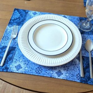 Stone Blue Dining Table Placemats