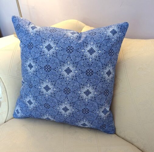 Stone Blue Throw Pillow