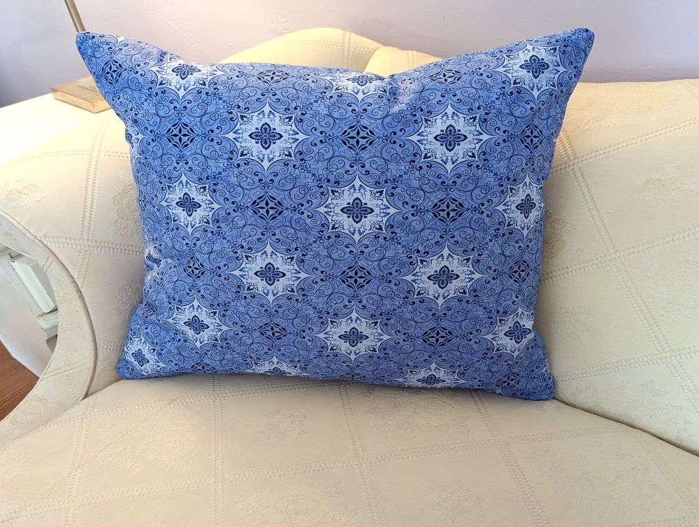 Stone Blue Throw Pillow - Image 3