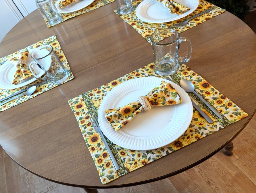 Sunflower Placemats Napkin Set - Image 5