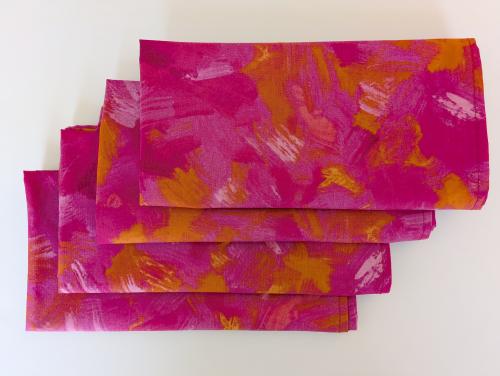 Pink Orange Dinner Table Napkins - Image 8