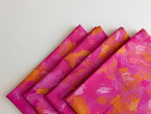 Pink Orange Dinner Table Napkins - Image 7