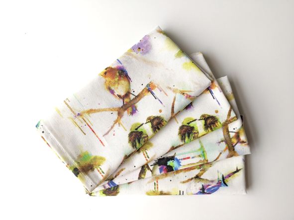 Stained Glass Bird Dinner Table Napkins - Image 3
