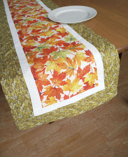 Fall Leaves Table Runner Green - Image 7