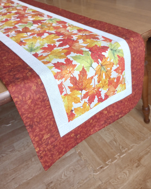 Fall Leaves Table Runner Brown - Image 2