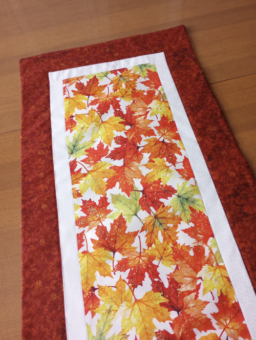 Fall Leaves Table Runner Brown - Image 5