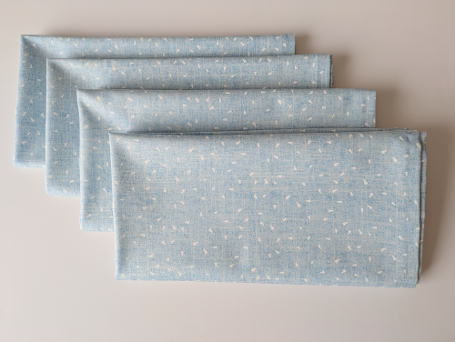 Blue and White Dinner Table Napkins