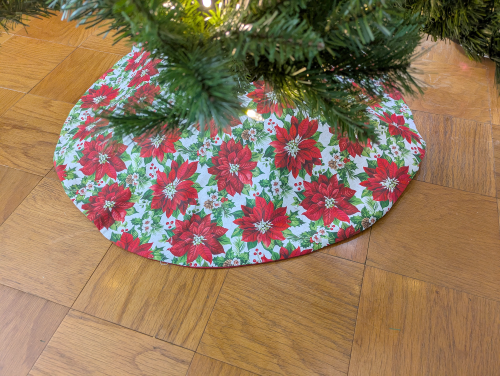 Fresh Poinsettia Tree Skirt - Image 5