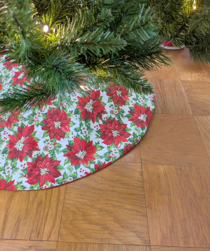 Fresh Poinsettia Tree Skirt - Image 6