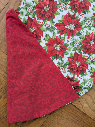 Fresh Poinsettia Tree Skirt - Image 9