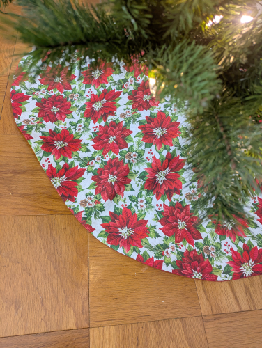 Fresh Poinsettia Tree Skirt