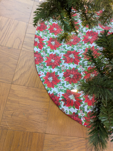 Fresh Poinsettia Tree Skirt - Image 3