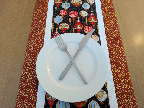 Holiday Wishes Ornament Table Runner Ruby - Image 2