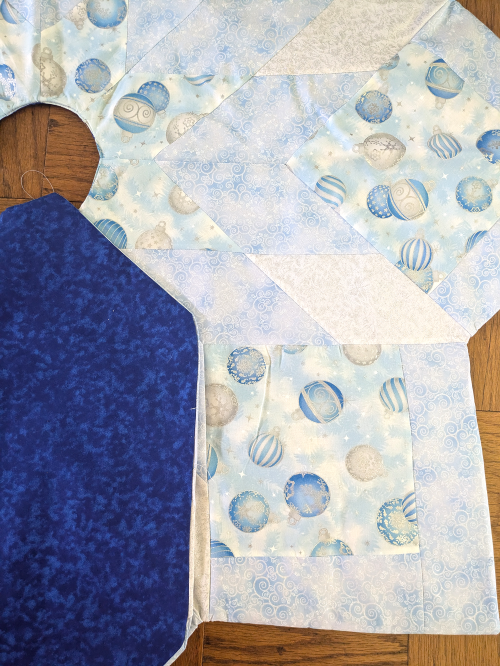 Blue Ornaments Christmas Tree Skirt Star - Image 7