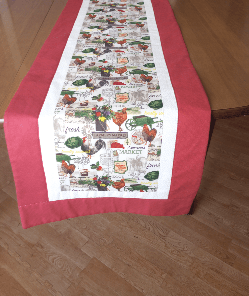 Farmers Market Table Runner Red - Image 2