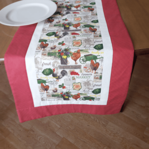 Farmers Market Table Runner Red
