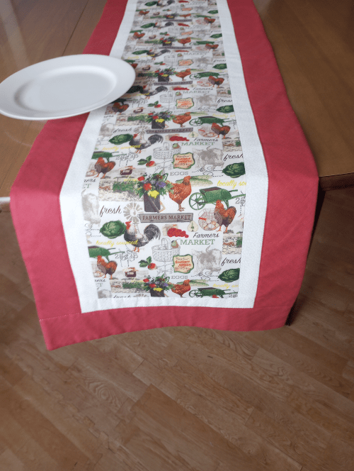 Farmers Market Table Runner Red