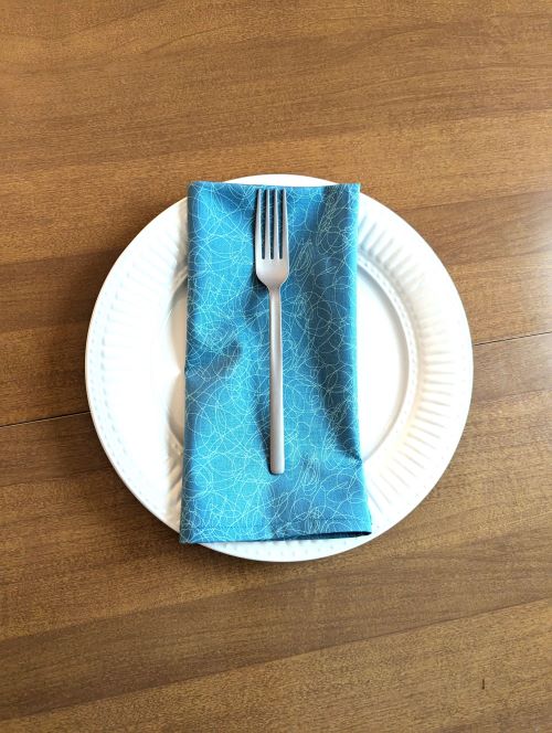Serenity Blue Dinner Table Napkins - Image 4