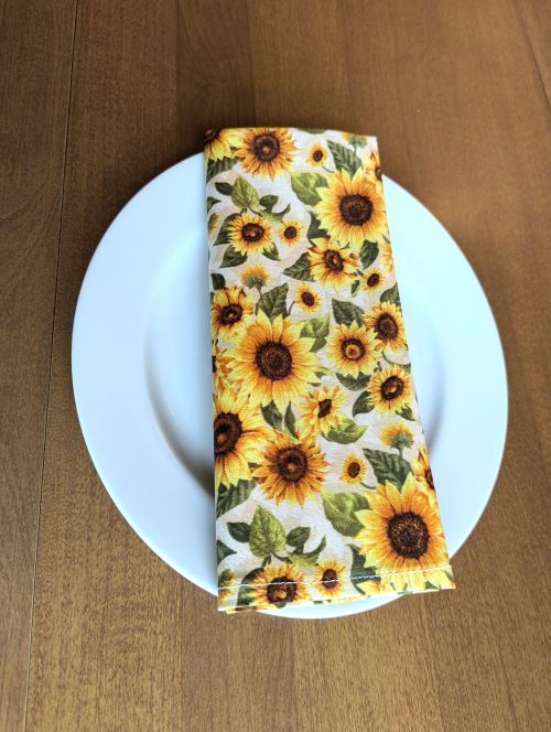 Sunflowers Light Dinner Table Napkins - Image 7